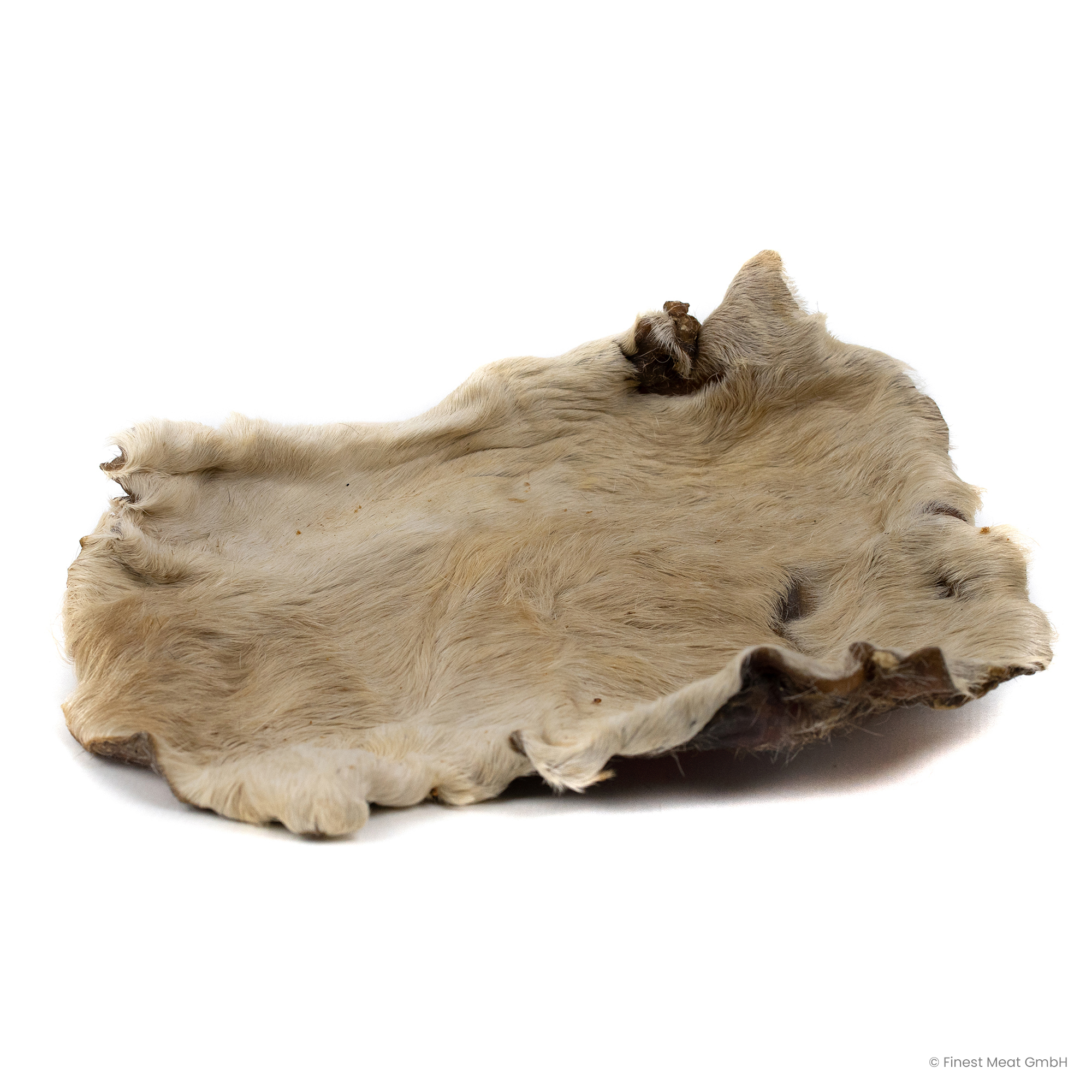 Rinder-Hautplatten mit Fell für Hunde – 100 % Rind